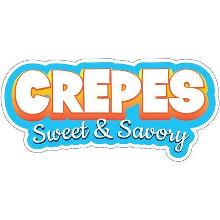 SIGNMISSION Crepes Decal Concession Stand Food Truck Sticker, 16" x 8", D-DC-16 Crepes19 D-DC-16 Crepes19